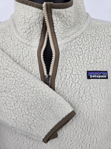 Suéter Patagonia Mujer Grande Beige 1/2 Cremallera Pullover Polar Exterior 22815 - Imagen 5 de 18