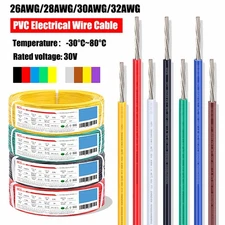Electronic Wire Cable 26/28/30/32AWG Flexible Stranded Wire Cable PVC Insulated
