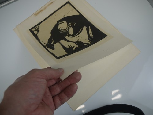 Two VTG Abstract Danish MODERN Åke HOLM Signed Numbered linocut Prints SWEDEN - Picture 9 of 12