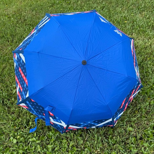 2 Weatherman Portable COLLAPSIBLE Umbrella USA Patriotic Folds of Honor 2023 NEW - Picture 9 of 21