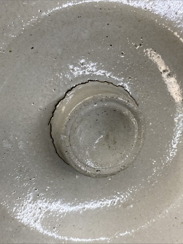 LID ONLY Stoneware ANTIQUE Crock Lid Primitive 5 1/2" Diameter - Picture 4 of 12