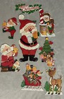Vintage Christmas Bulletin Board Set; 8 Pieces; Laminated