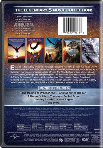 Dragonheart: 5-Movie Collection (DVD) Dennis Quaid Chris Masterson (US IMPORT) - Picture 4 of 8