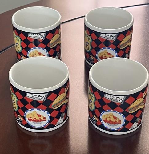 De colección. Sakura Route 66 1993 temático diseñado por Sue Zipkin tazas y platillos de café espresso - Imagen 6 de 13