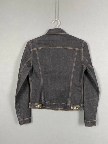 MCM Damen Trucker Jacke Größe 38 Schwarz Denim Baumwolle Langarm Knopf - Bild 2 von 7
