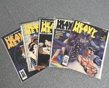 Vintage Heavy Metal Magazine Lot 5 Issues Jan-May 1984 Adult Illustrated Moebius
