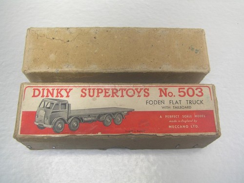 Dinky Supertoys 502 Foden Flat Truck First Type Cab in Rare Color with Box - Picture 18 of 19