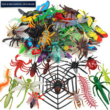 DOITEM Insect Bug Toy Figures for Kids 62Pack Realistic Insects, 62pcs