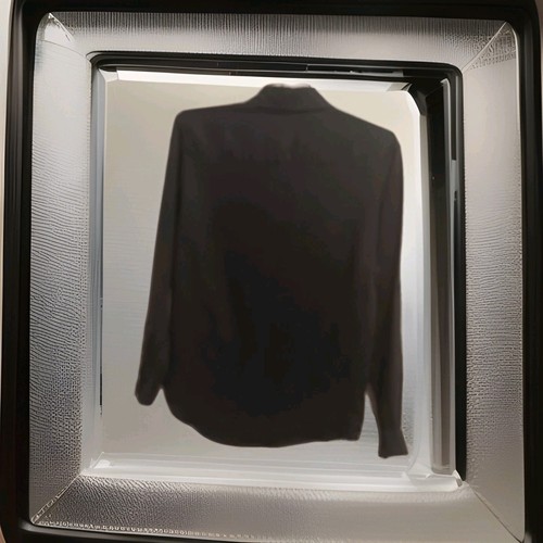 Bruno NY Men's Linen Button Up Shirt Black Solid Front Long Sleeve Cotton Size M - Picture 5 of 6