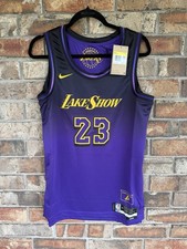 NWT LA Lakers Nike City Edition LakeShow LeBron James Jersey S Small FQ4346-504