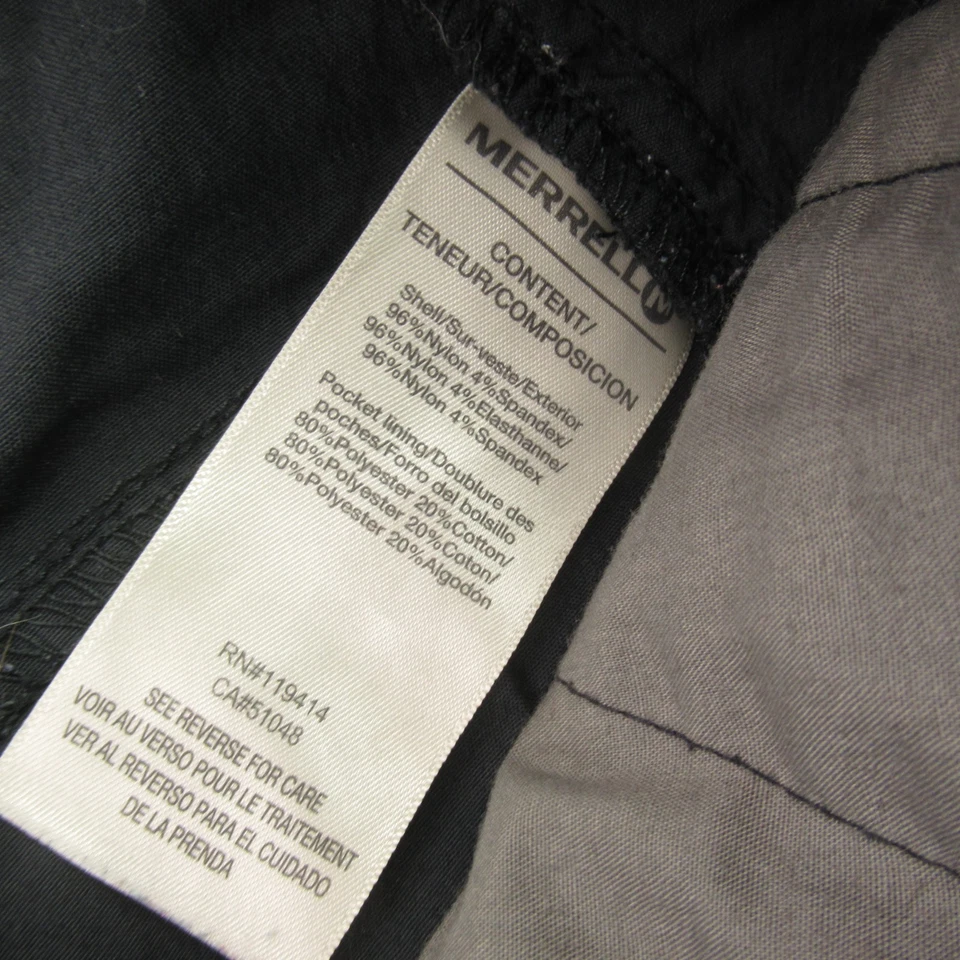 Merrell Pants Womens 30 Hiking Pockets Snap Zip Cargo Outdoors Black - Image 3 of 4