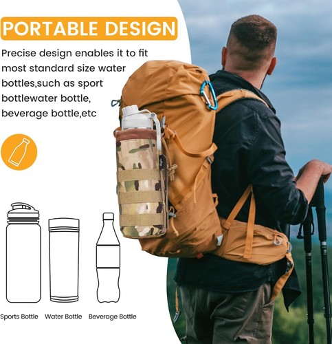 Molle Water Bottle Holder, Upgraded 1000D Nylon Tactical Molle Water Bottle Pouc - Picture 6 of 6