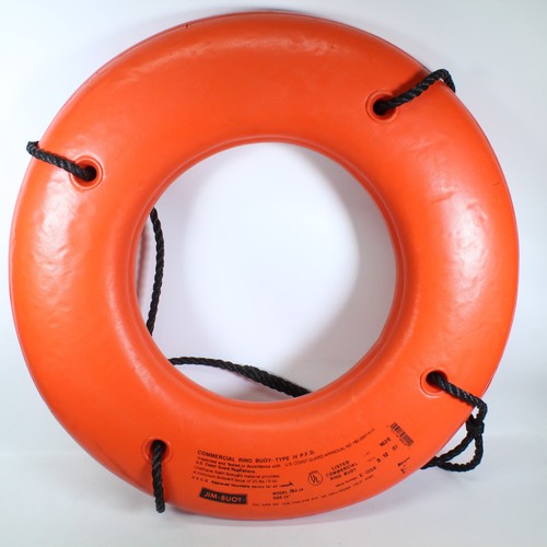 24" DIA. JIM BUOY TYPE IV PFD COMMERCIAL LIFE RING MODEL JBX-24. 25 LBS FORCE.