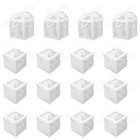  50 Stück Hochzeitsgeschenkboxen – Weiße, hohle Bonbonboxen für Braut und