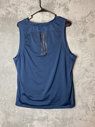 Adidas Mens L Primeblue Aeroready Blue Sleeveless Tank Top - Picture 4 of 5