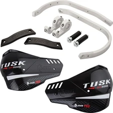 Tusk 1871450047 D-Flex Pro Adventure Handguard Silver Bar/Black Plastics 7/8"Bar