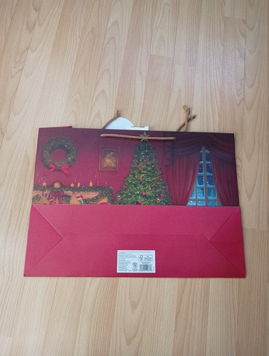 2 x Weihnachtsgeschenktüte XL Weihnachtsmann oder abscheulicher Schneemann 45x32cm Querformat - Bild 5 von 7