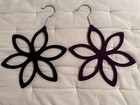 Lot Of 2 Unique Velvet Multi Scarf Belt Hooks Hangers Floral Shape