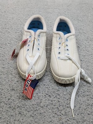 Vintage 80s 90s Soda-Pops Canvas Sneakers Womens 6 White USA Made Deadstock New