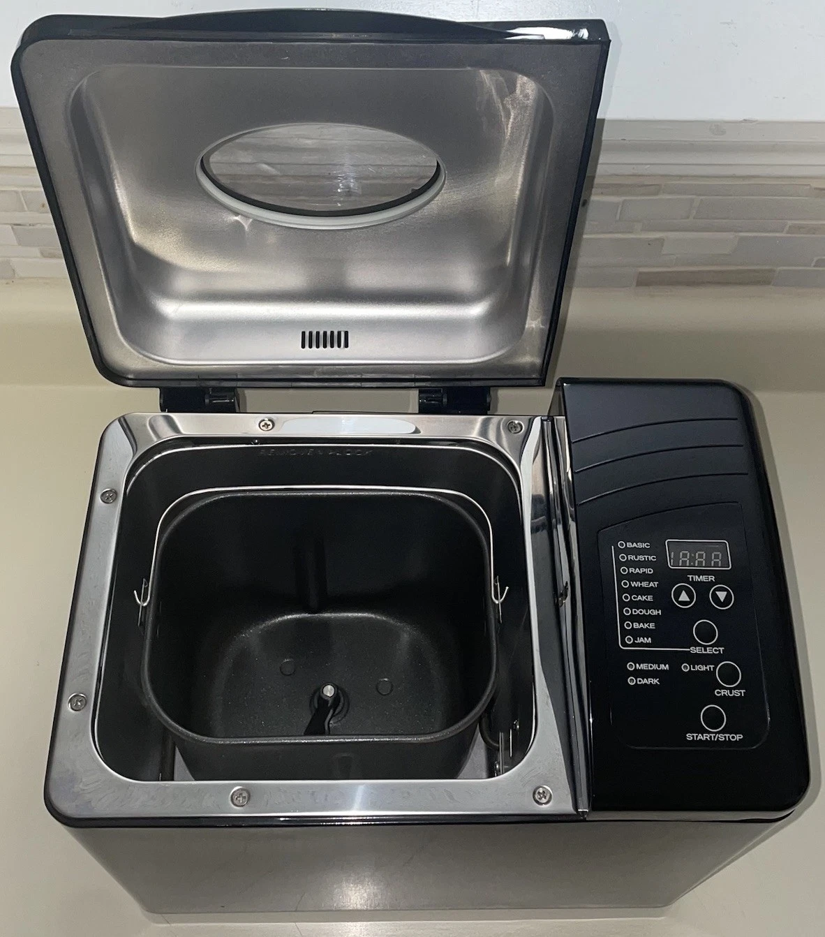 Food Network XBM138-D Programmable Bread Maker Machine Black - Tested & Clean