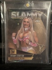 2025 Topps Chrome WWE Tiffany Stratton Slammy Black Refractor Insert /10 06/10
