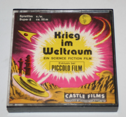 Super 8 Film"Krieg im Weltraum..Castle Films..ca.55m s/w Stummfilm Glasbox....