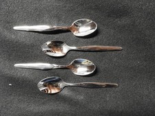 Lot of FOUR - Cutco CUE2 Stainless Flatware 6 1/4" TEASPOON - Gently Used