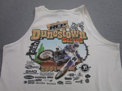 Vintage Dirt Bike T Shirt Mens L y2k Motocross USA Tank Top Grunge TCP Dunestown
