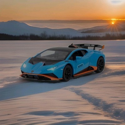 Lamborghini Huracan STO Modell 1:24 Metall Spielzeugauto mit Sound/Licht Modul