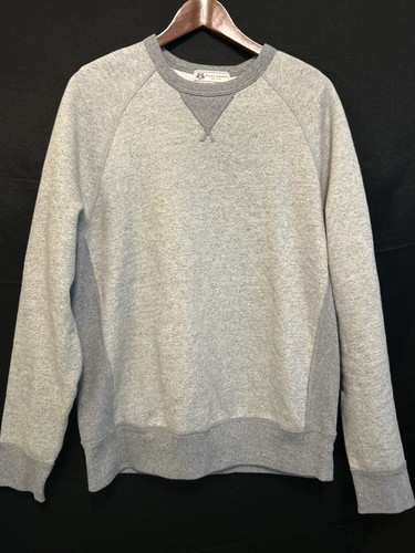 J CREW WALLACE & BARNES FLEECE SWEATSHIRT IN HEATHER GREY MEN’S LARGE