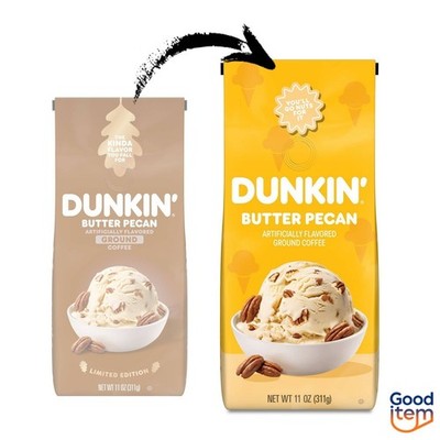 Dunkin' Butter Pecan Flavored Medium Roast Ground Coffee - 11oz