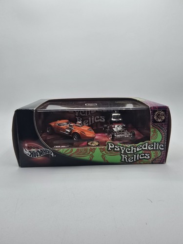 De colección 2002 HW 🔥 Juego de 2 coches reliquias psicodélicas naranja Twin Mill Red Baron - Imagen 22 de 22