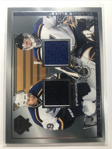 Doug Weight/ Chris Osgood 2003-04 Luxury Suite DUAL GAME USED JERSEY BLUES /650
