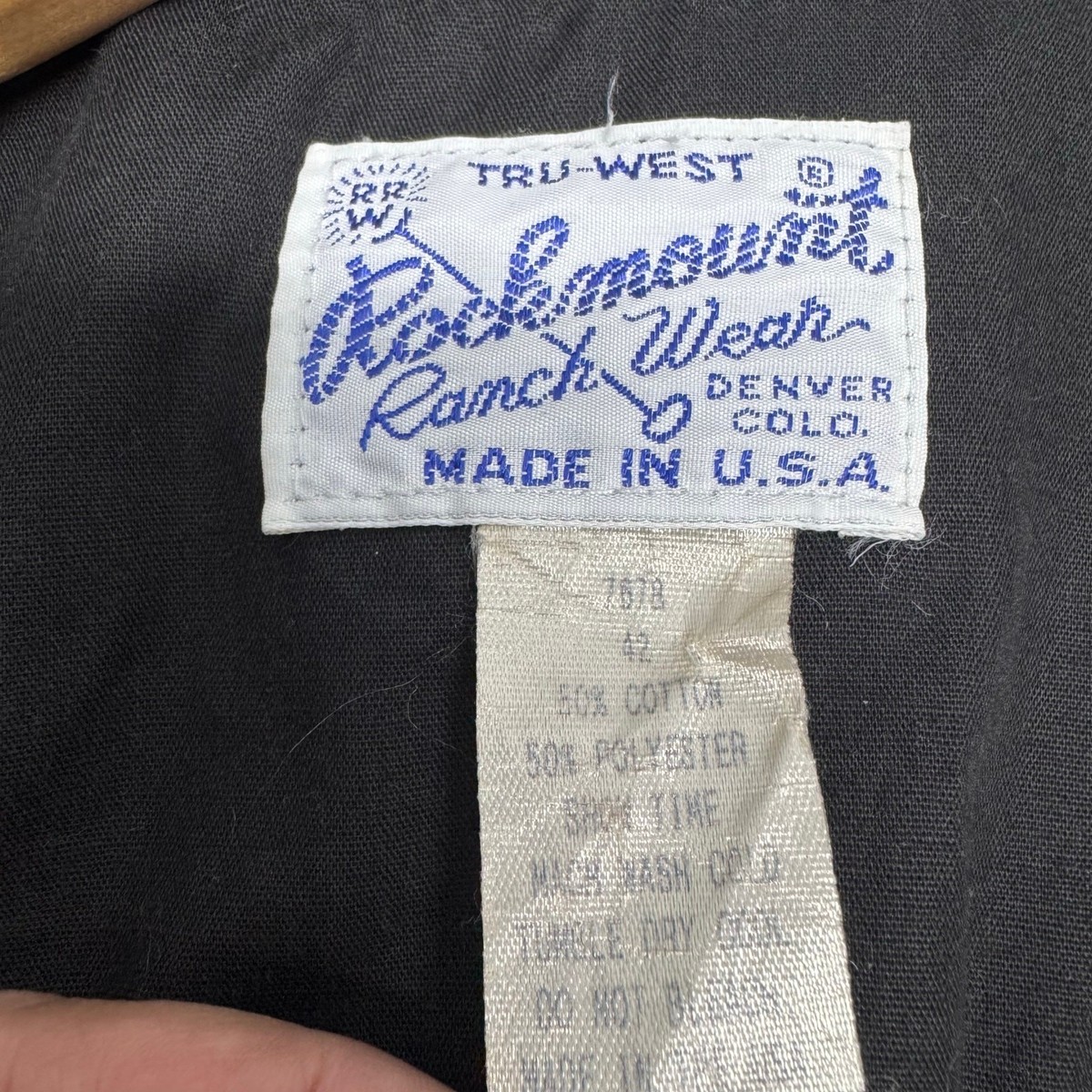 Rockmount Ranch Wear Tru-West Snap Shirt Men 42/L Embroidered