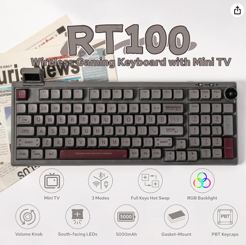 Epomaker RT100 Mechanical Keyboard – 97 Keys – Sea Salt Silent – Wireless/USB-C - Picture 5 of 7