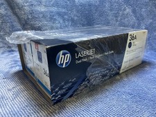 Genuine LOT 2 HP 36A Black Toner Cartridge CB436A LaserJet