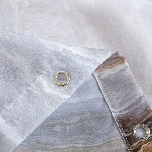 Shower Curtain Marble Texture for Bathroom, Polyester Fabric Waterproof Bathr... - Picture 5 of 8