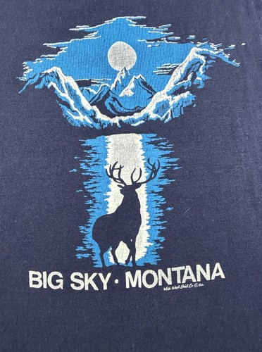 Vintage 80s Big Sky Montana Single Stitch T Shirt Size Medium Made In USA (j) - Bild 2 von 8