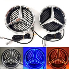  grille LED light emitting emblem A, B, C, E, GLK, ML Class. for Merces modified
