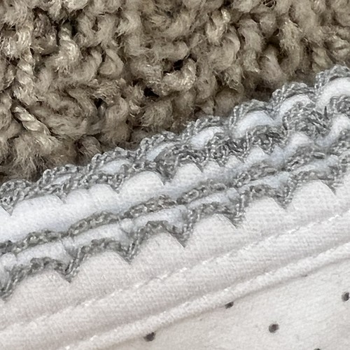 Mini La Mode 100% Peruvian Prima Cotton Blanket Bear Embroidery & Grey Dots NWT - Picture 6 of 10