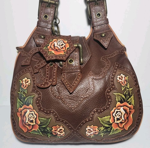 ISABELLA FIORE CHARMED WESTERN ROSE TATTOO BRITTA FLORAL SCHULTERTASCHE Y2K MP $695 - Bild 10 von 17