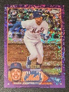 2023 Topps Chrome Purple Speckle Refractor /299 Mark Vientos #8 Rookie RC