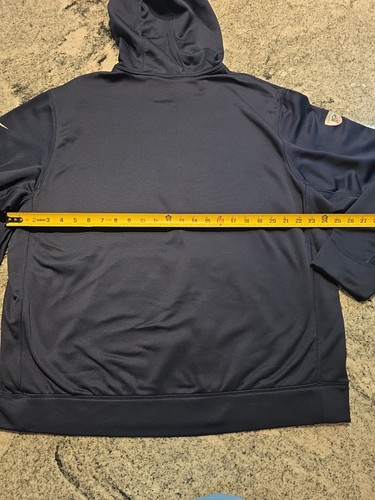 Nike Denver Broncos Blue Therma Fit On Field Apparel NFL Hoodie Mens XL G72 - Picture 8 of 12
