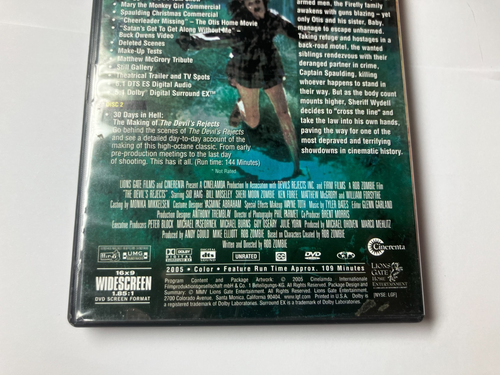 The Devils Rejects DVD 2005 2 Disc Directors Cut Unrated Horror Rob Zombie VG! - Picture 4 of 9