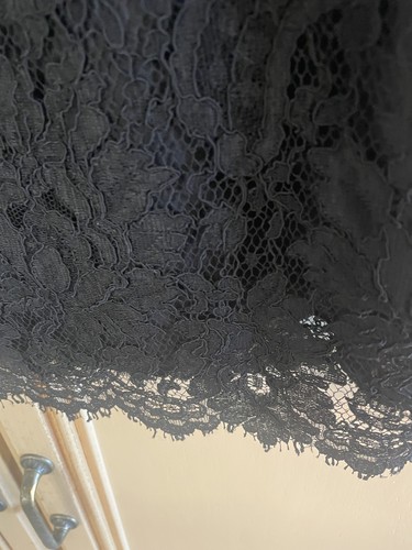 Ellen Tracy Women's Provence Lace Overlay Slim Pencil Skirt - Black - Size 12 - Picture 2 of 3