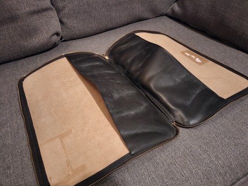 Vintage Leather Document Zip Around Case - Picture 6 of 12
