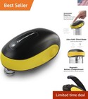 Yellow Battery Operated Electric Can Opener with Auto-Detect & Safety Feature