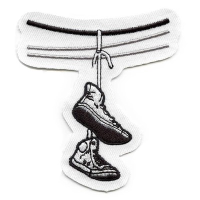 Hanging High Tops Patch Friday Power Lines Embroidered Iron On