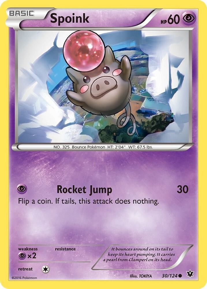 Spoink 30/124 Common Fates Collide Pokemon Lightly Played
