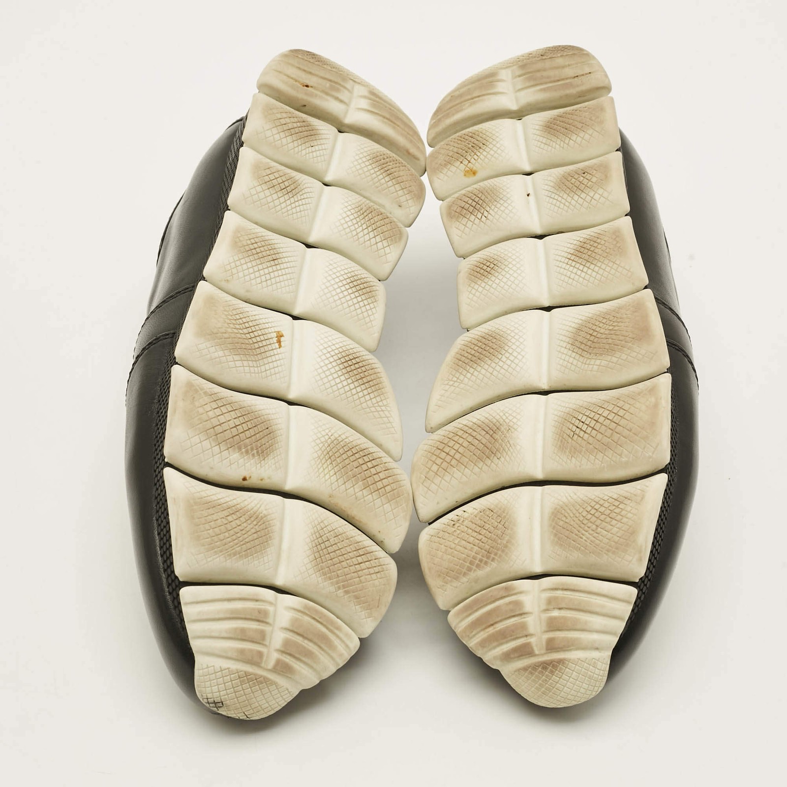 Prada Sport Size 38.5 Black Leather Slip On Sneakers thumbnail 6